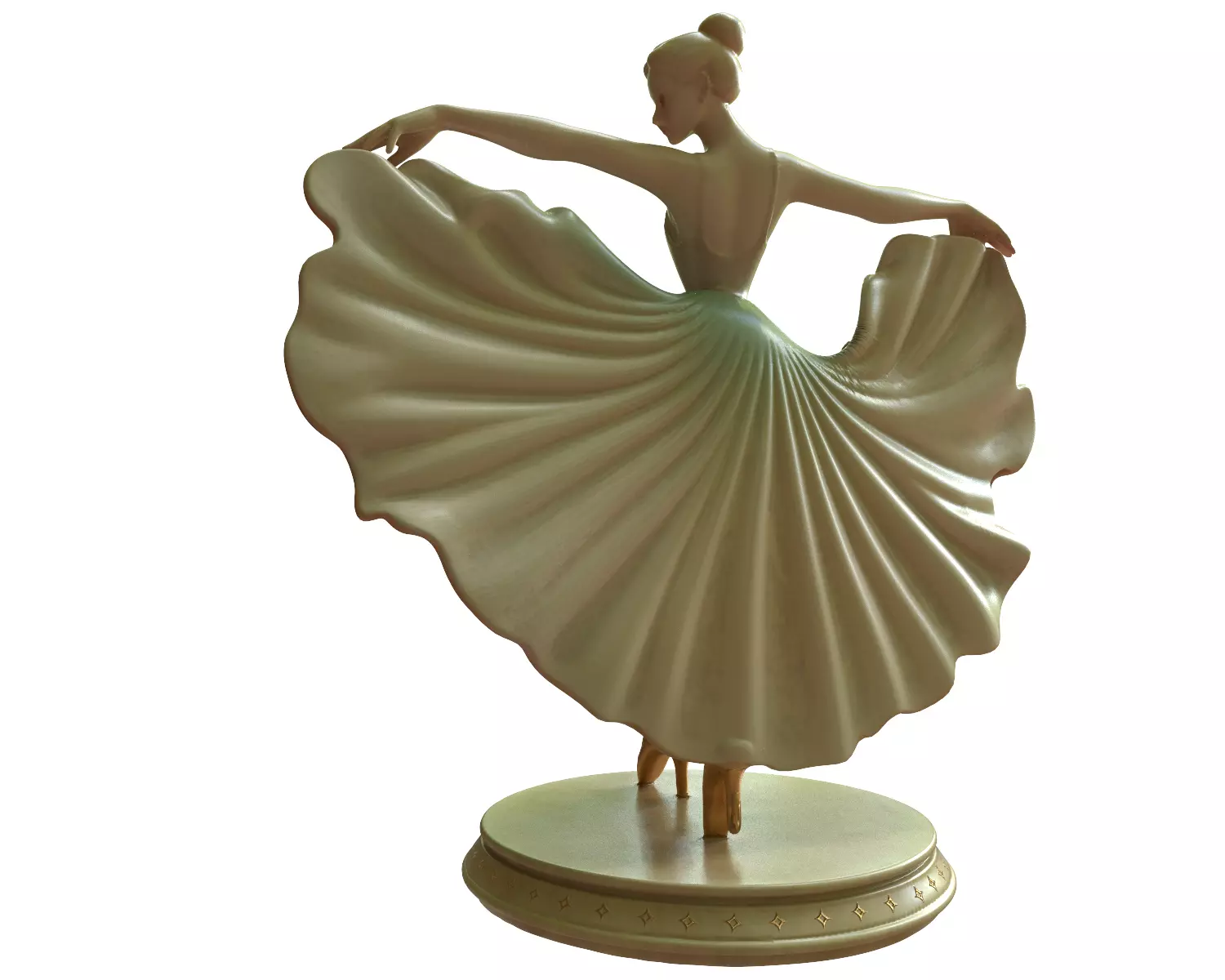dancing lady sculpture 3D print model_3