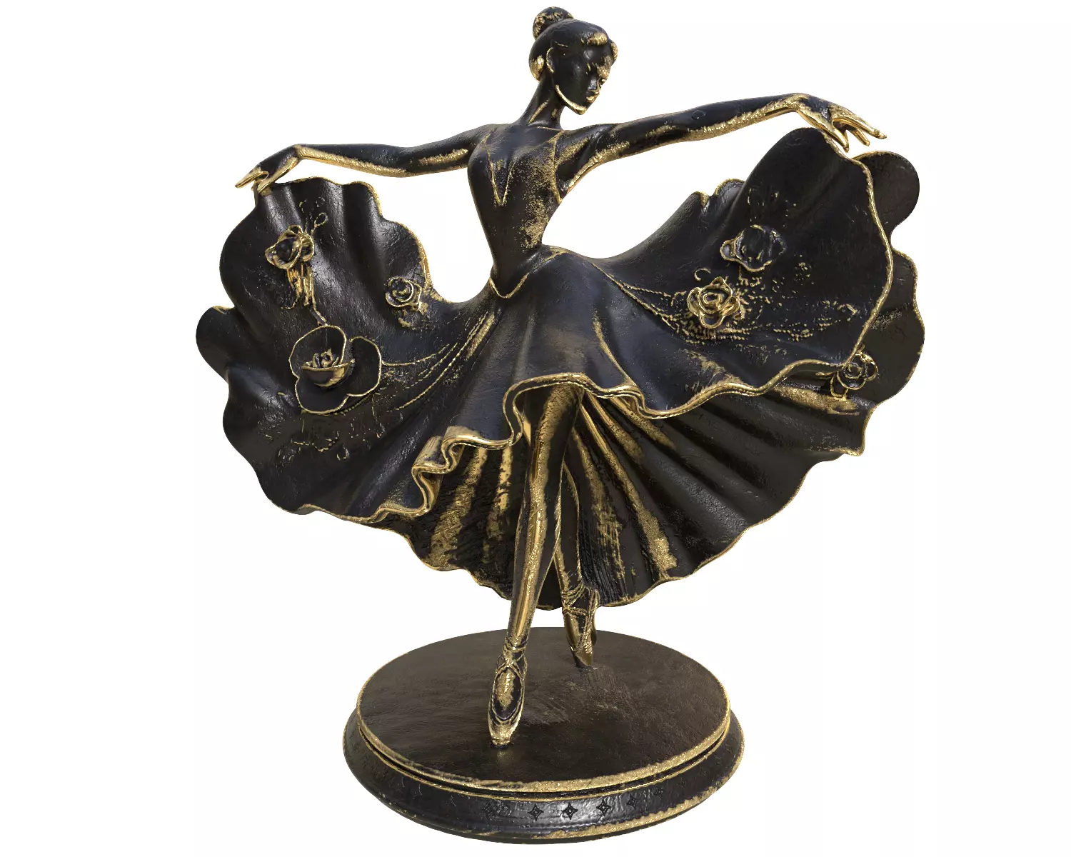 dancing lady sculpture 3D print model_6