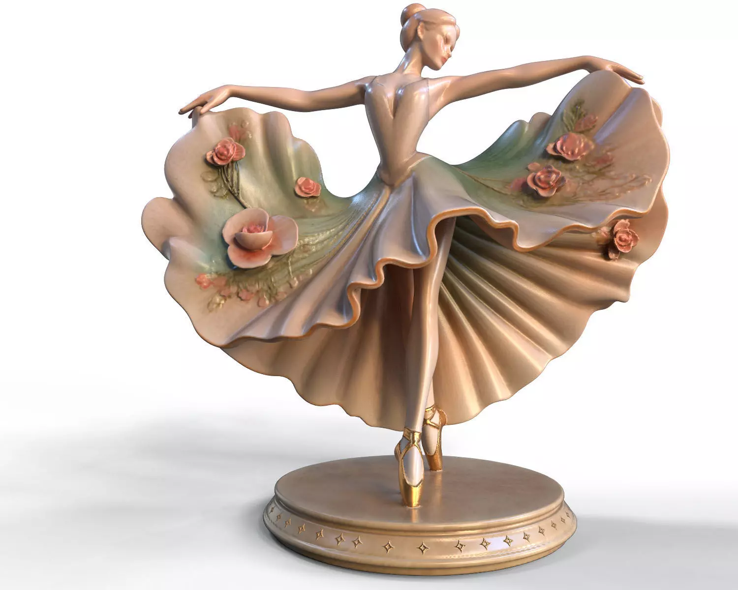 dancing lady sculpture 3D print model_1