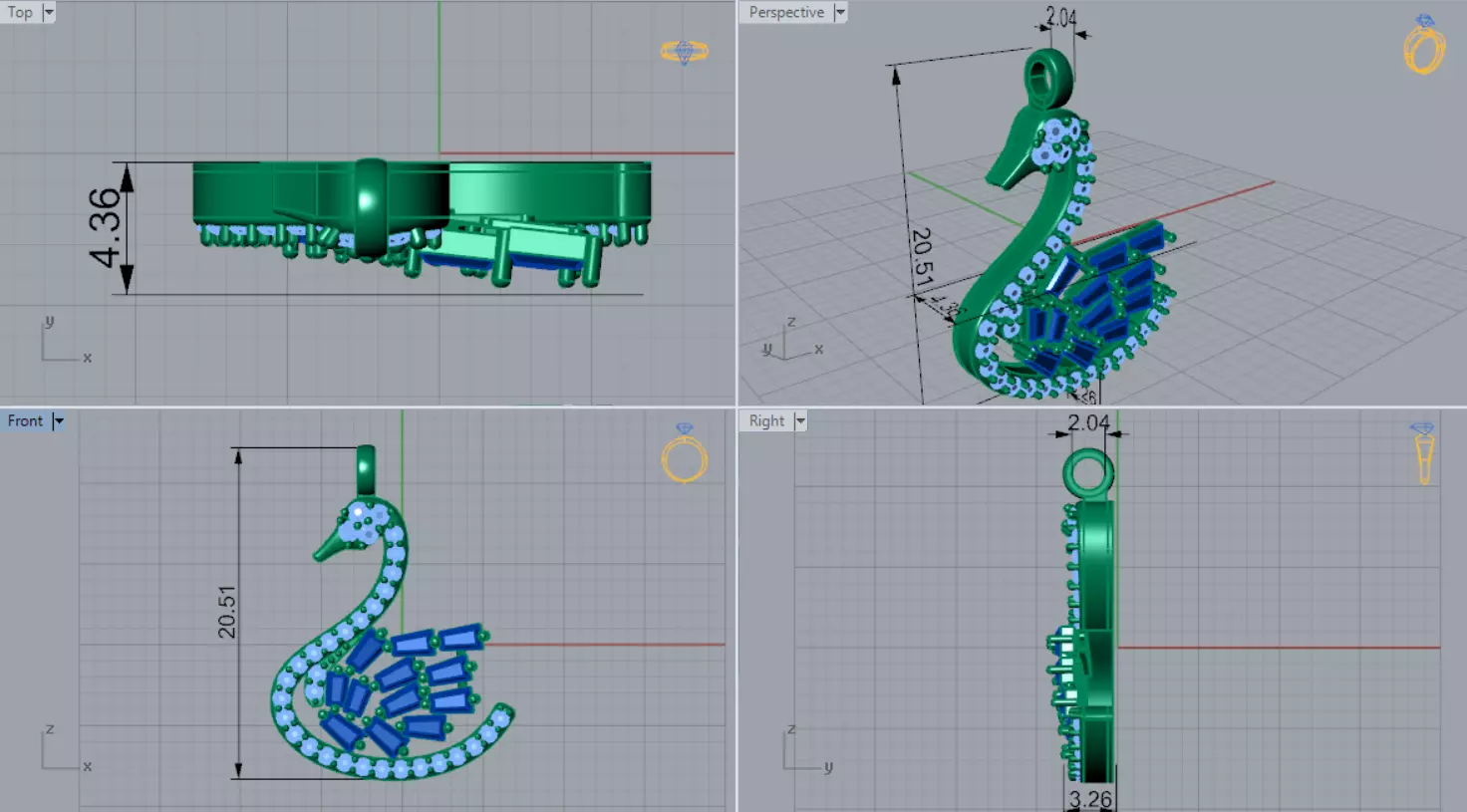 The Grand Exquisite Wildlife stl 3d Pendant Collection _43