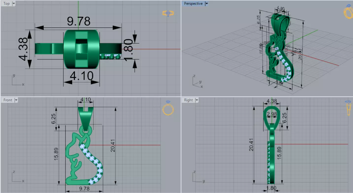 The Grand Exquisite Wildlife stl 3d Pendant Collection _104