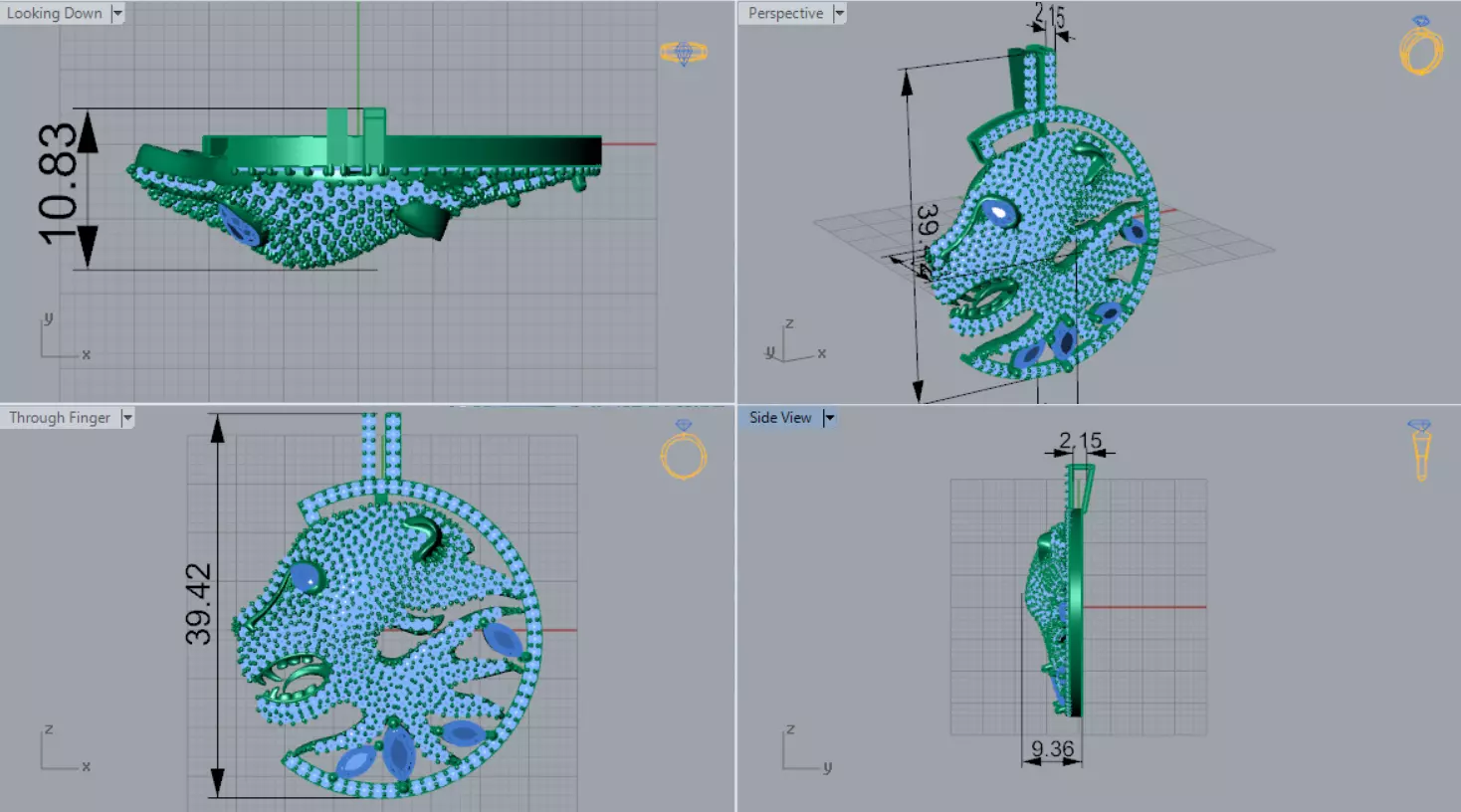 The Grand Exquisite Wildlife stl 3d Pendant Collection _18