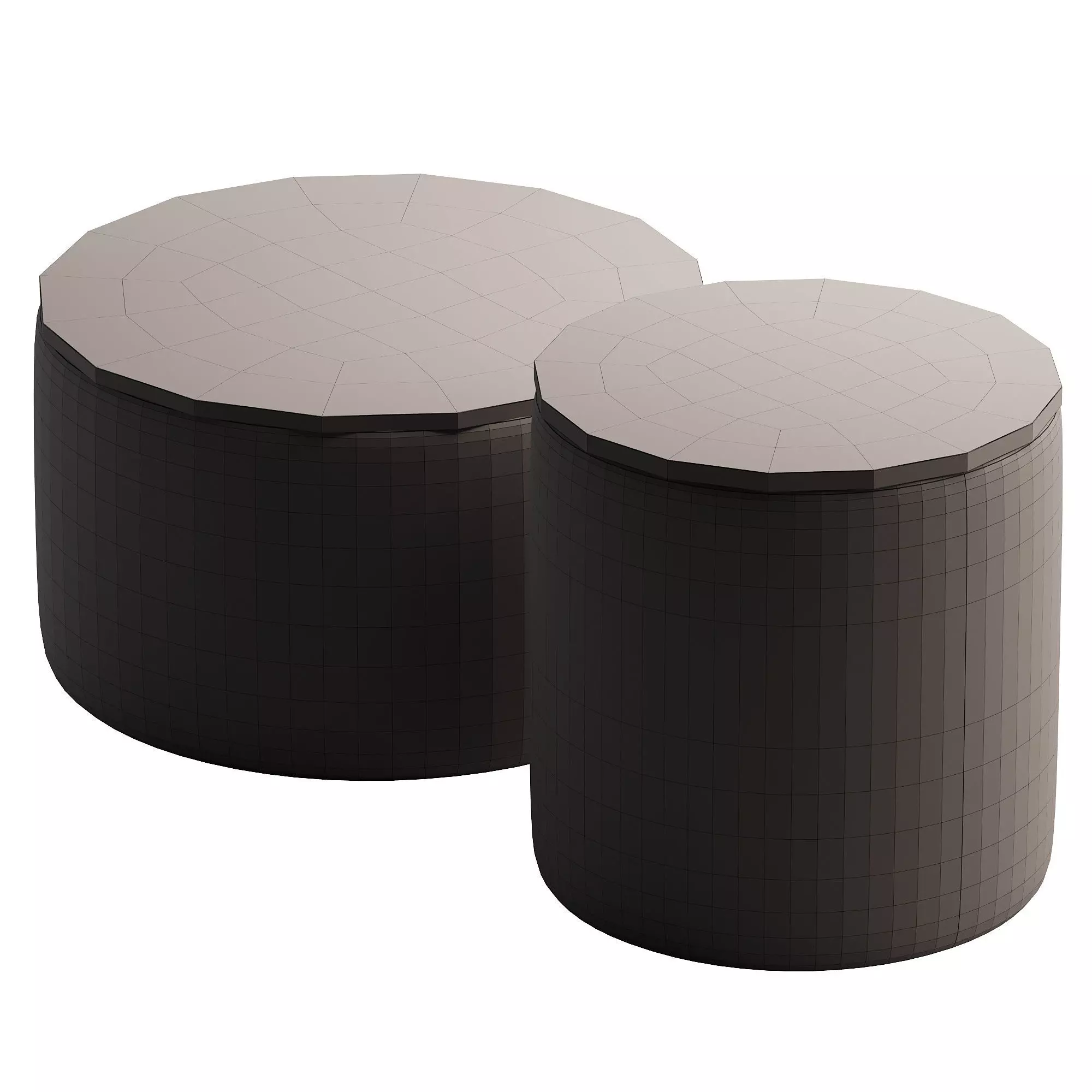 ARIS  Pouf Low-poly 3D model_2