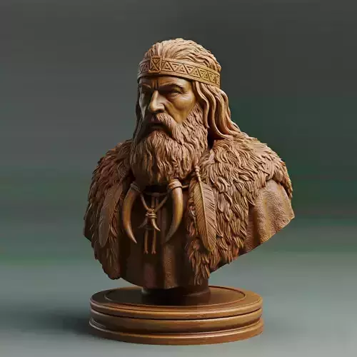 Ancient Germanic Tribal Spiritual Leader Chess Piece