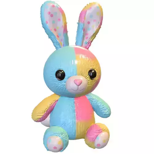 Pastel Patchwork Bunny Plush