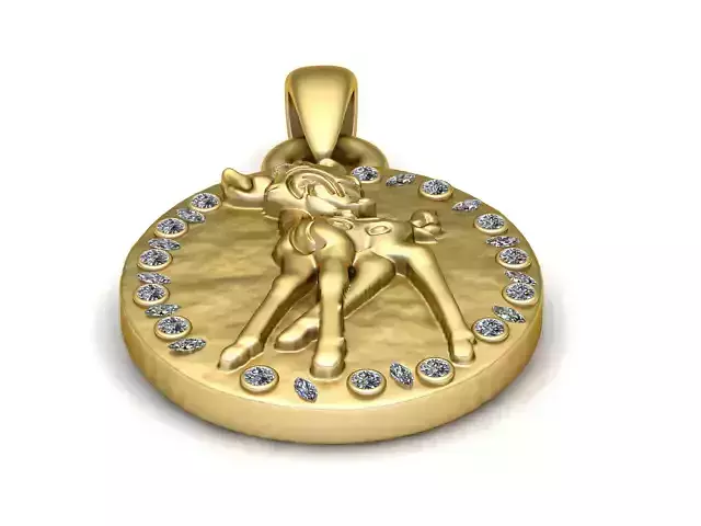 Baby Deer Pendant  3D Printable  Model