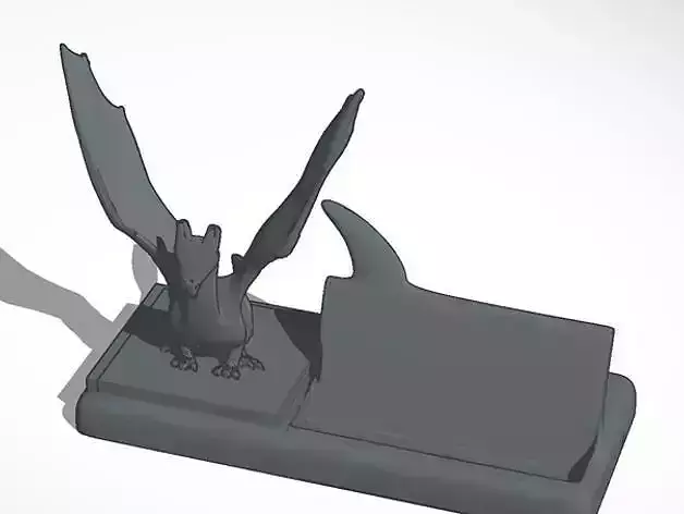 mr dragon says business card holder Free 3D print model