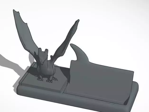 mr dragon says business card holder Free 3D print model