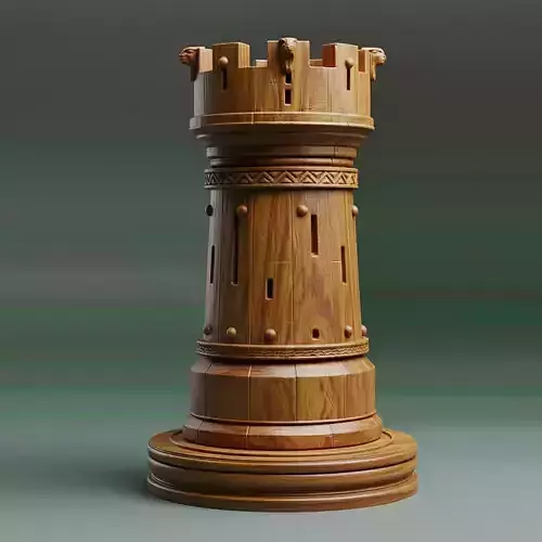 Ancient Germanic Tribal Rook Chess Piece