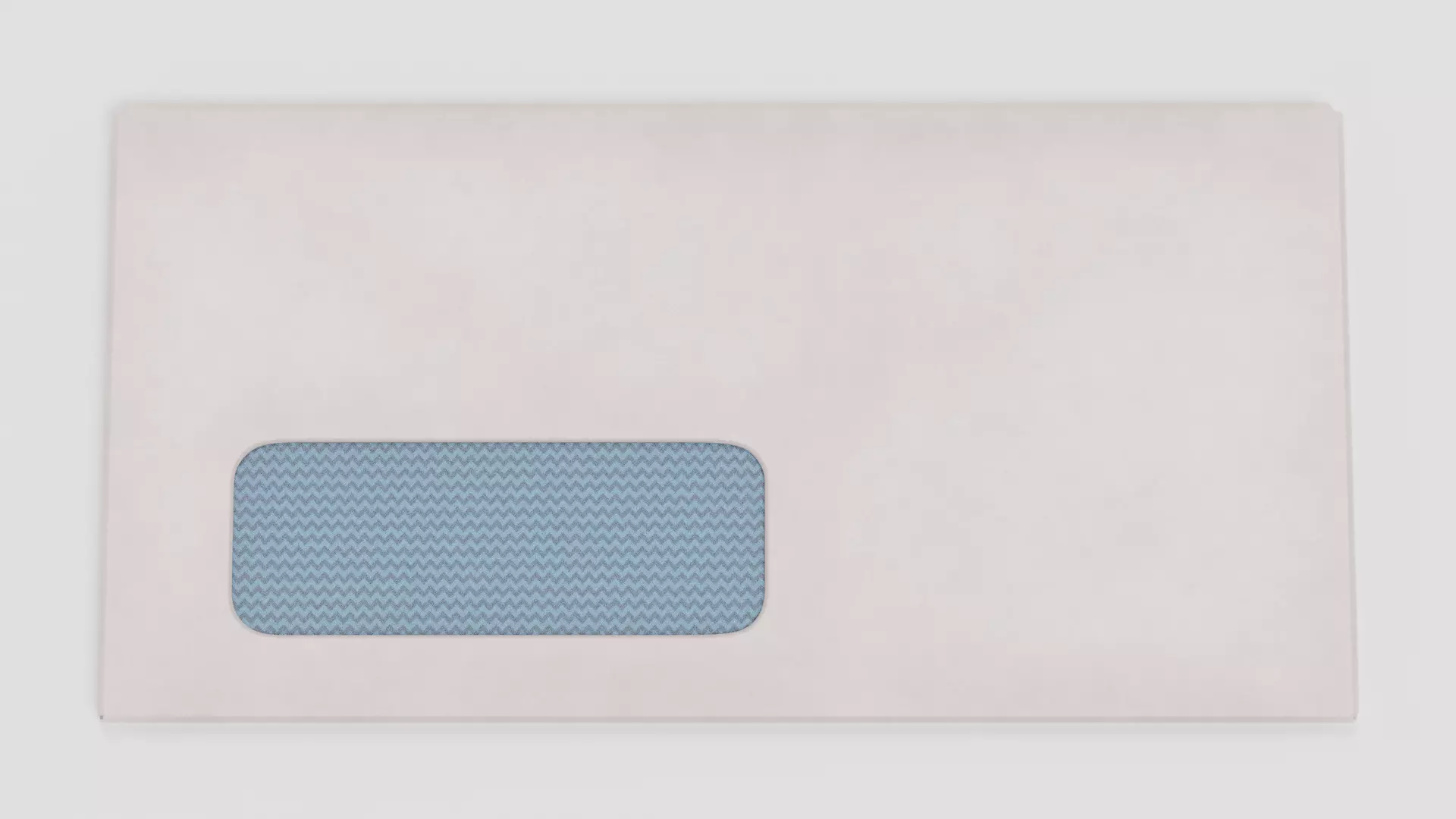 Envelope V9 - Classic White Cover with Address Window 3D model