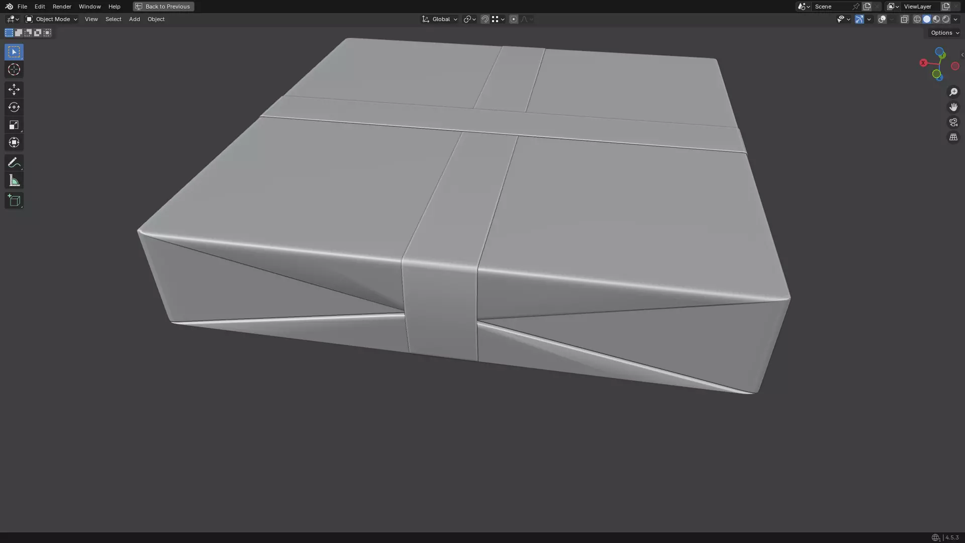 Christmas Present PBR White 06 3D model_7