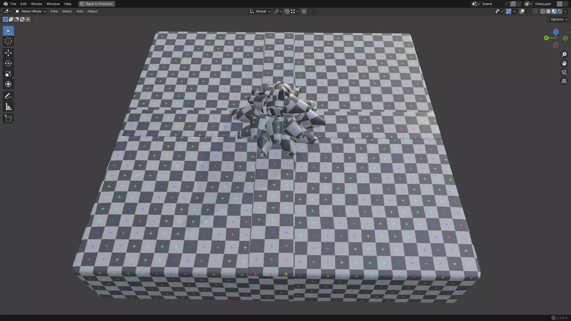 Christmas Present PBR White 06 3D model_31