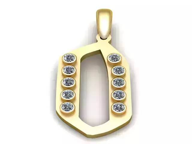 Alphabet  O Pendant  3D Printable  model