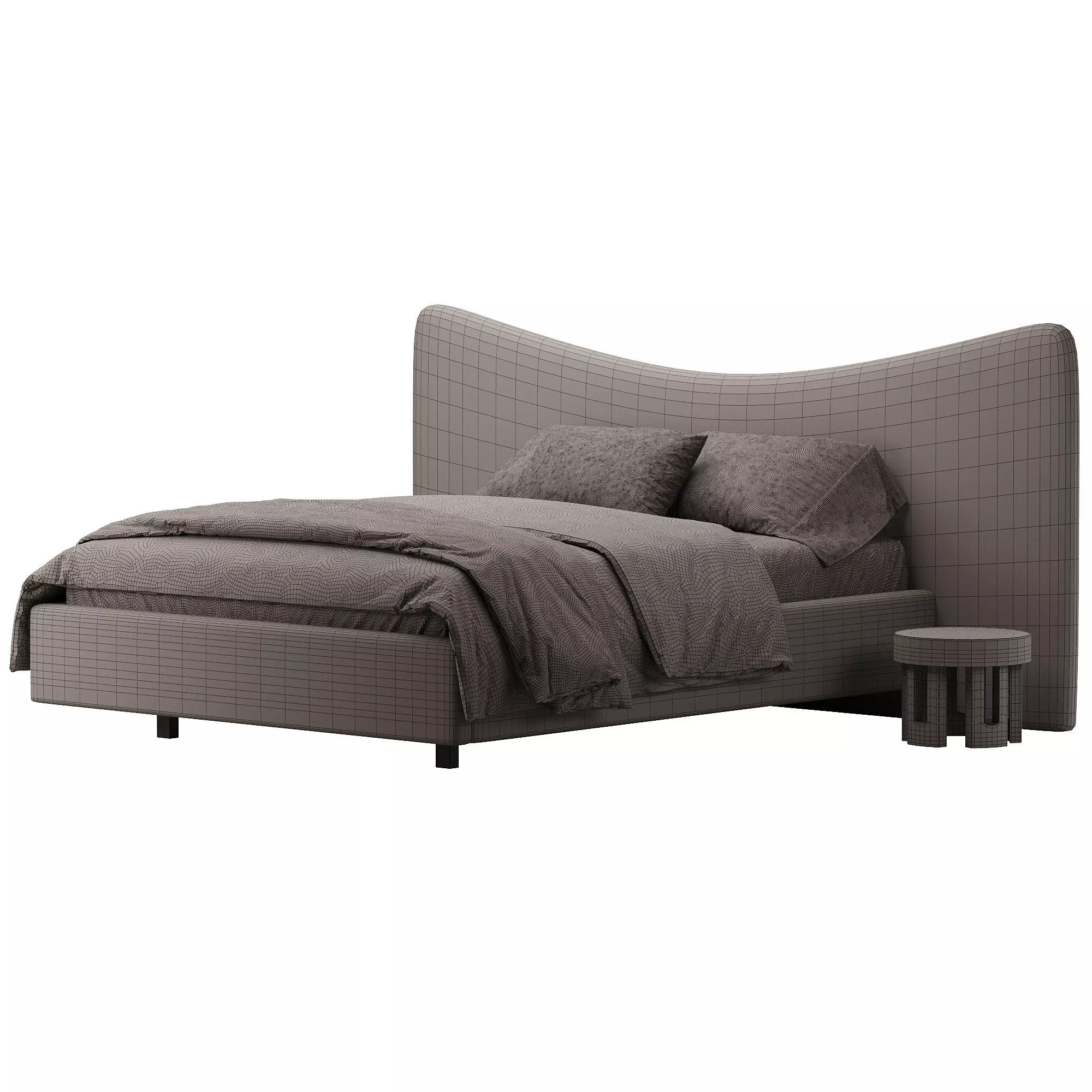 Ace Bed Frame Low-poly 3D model_2