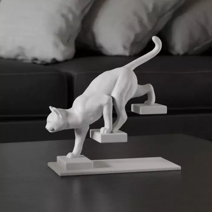 Cat on Steps 3D print model_1