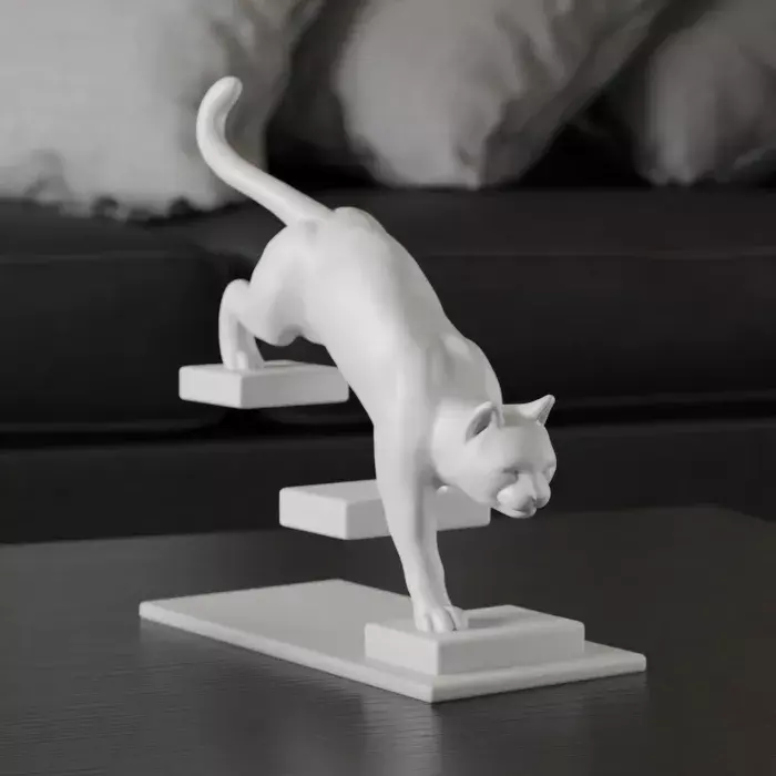 Cat on Steps 3D print model_3