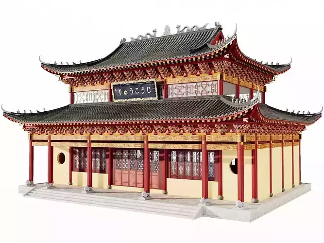 Japanese Style Historic Temple Main Hall