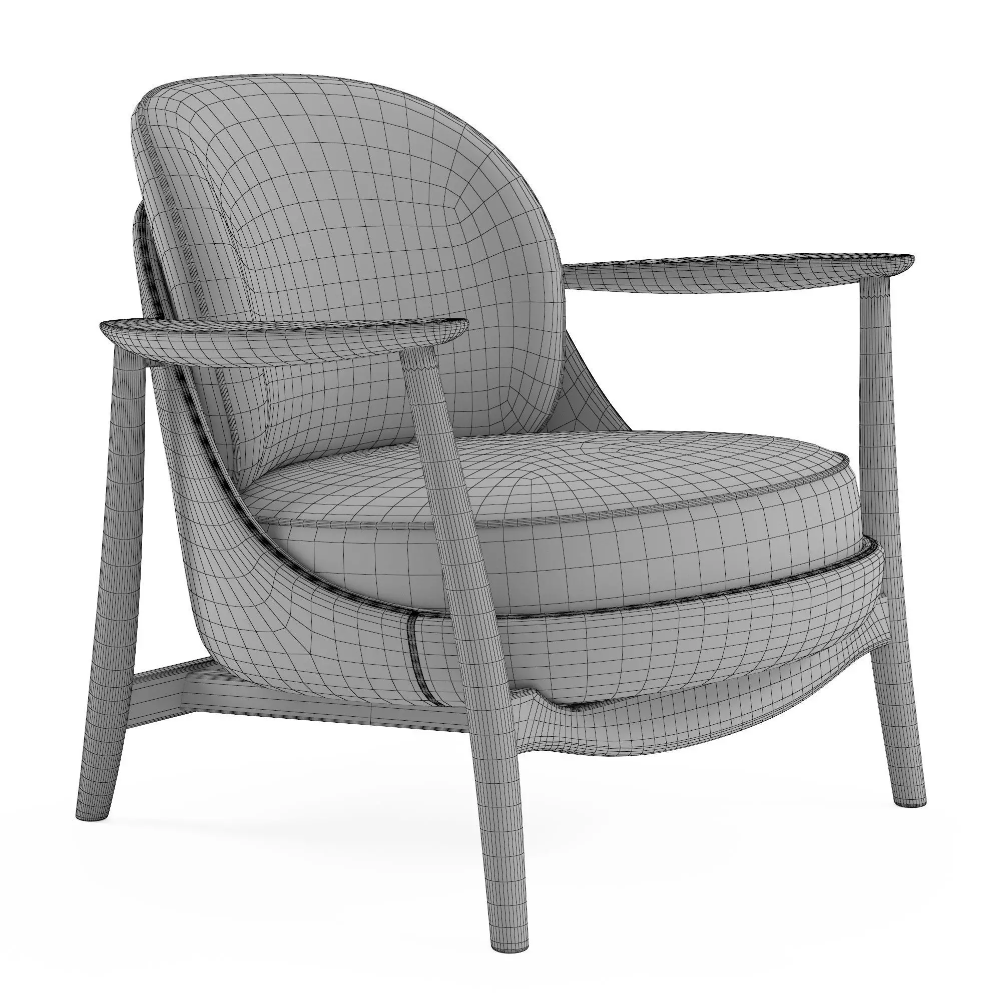 Porada Ginkgo armchair 3D model_5