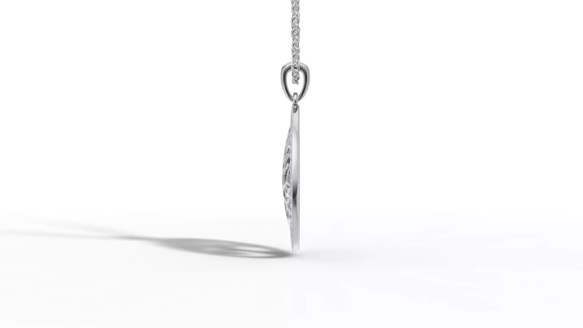 Tree of Life Diamond Necklace 25mm size 3dmodel  3D print model_27