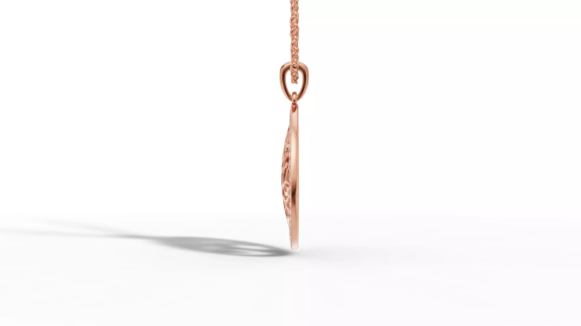 Tree of Life Diamond Necklace 25mm size 3dmodel  3D print model_25