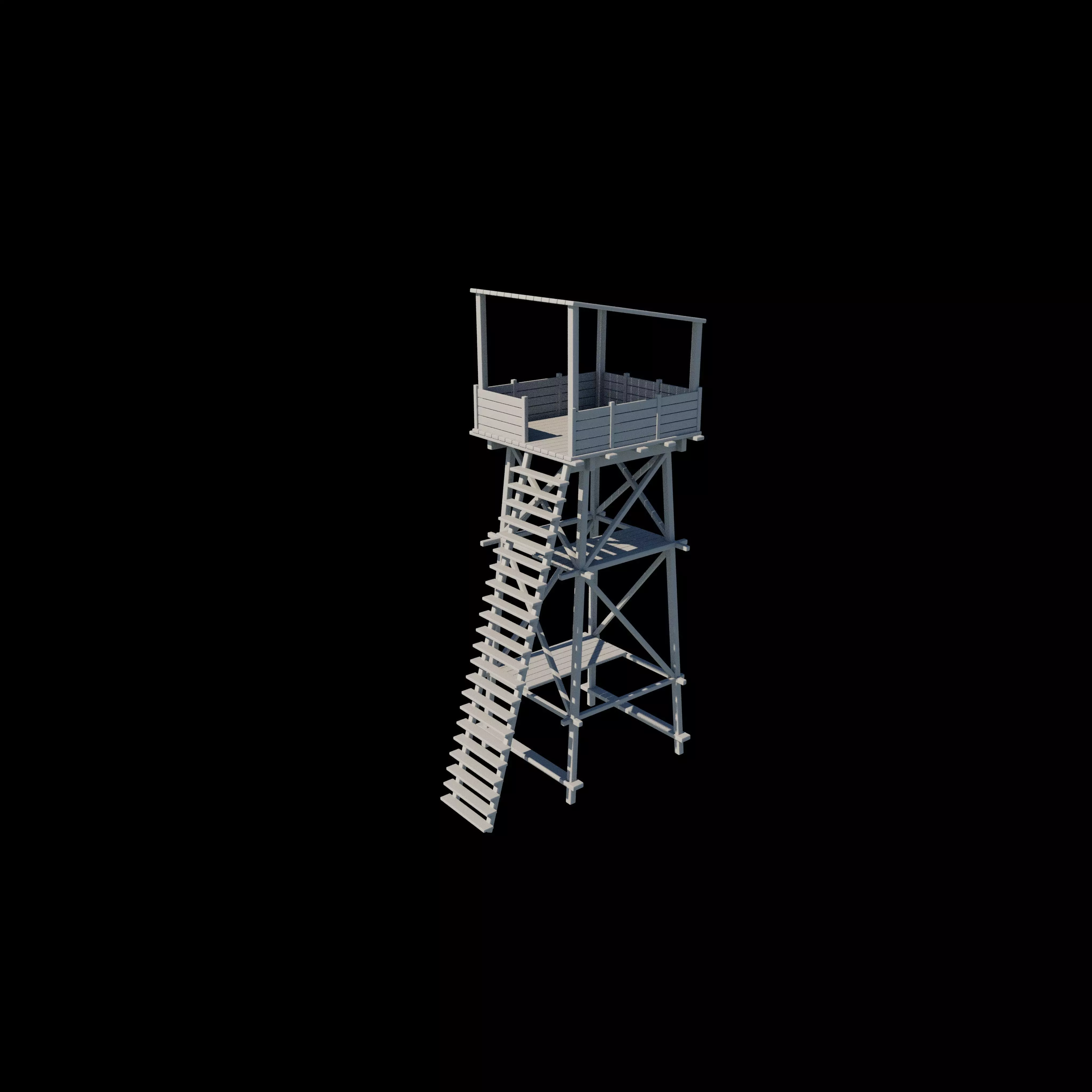 wooden tower 3D model_14