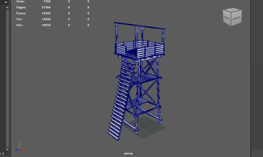 wooden tower 3D model_13