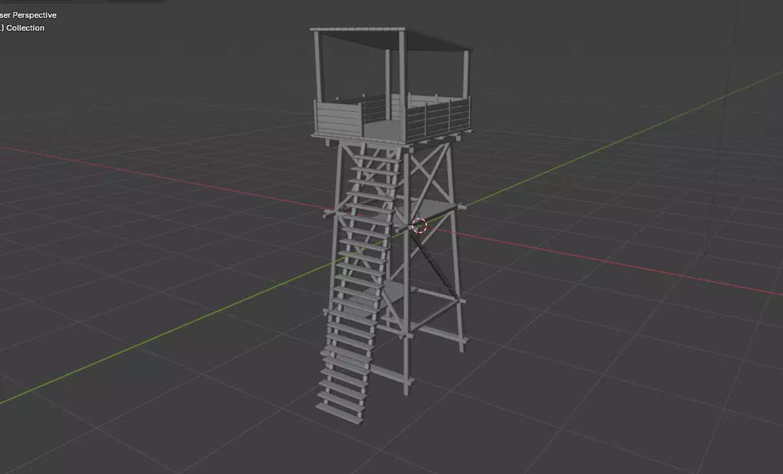 wooden tower 3D model_15
