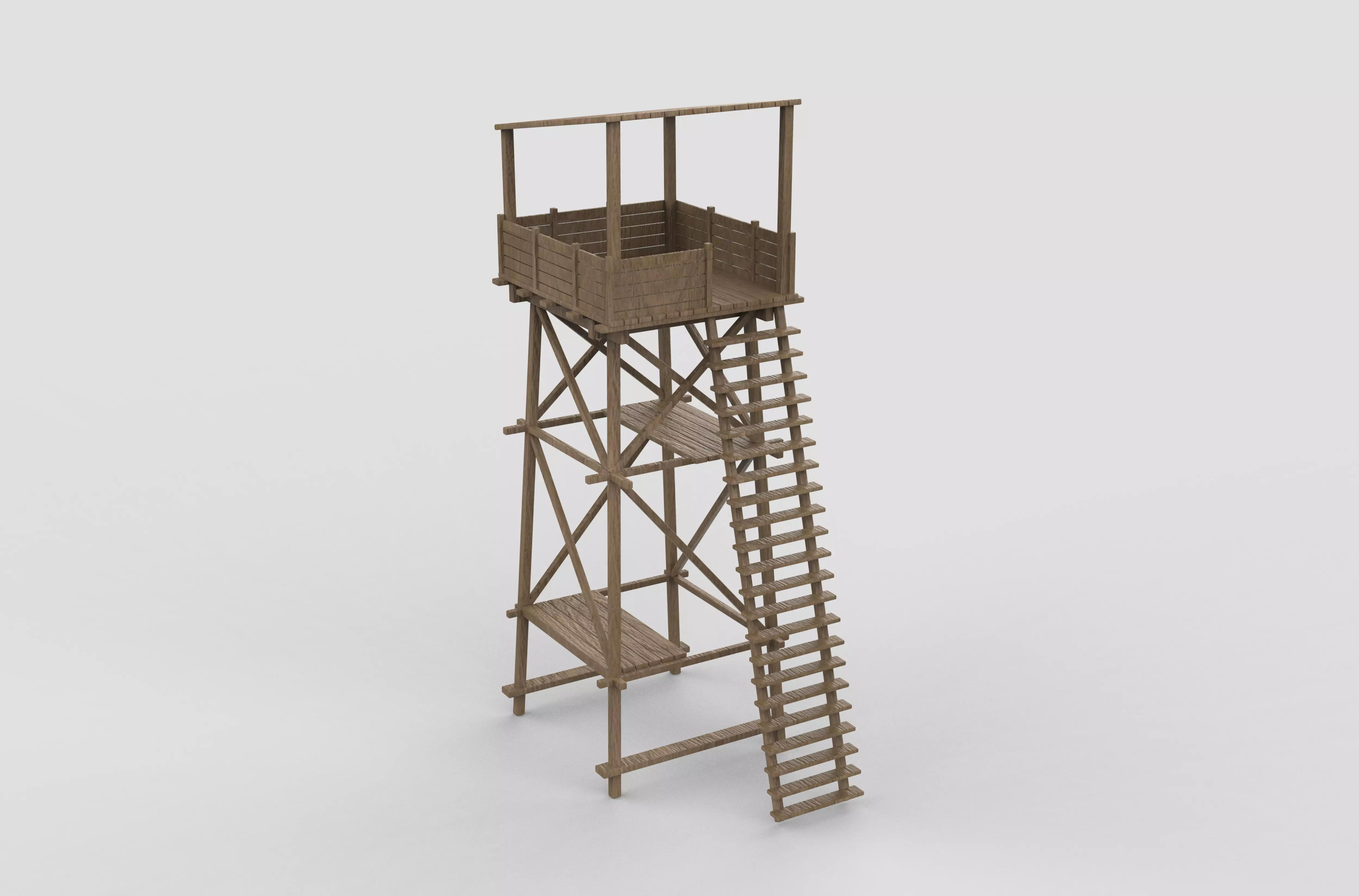 wooden tower 3D model_9