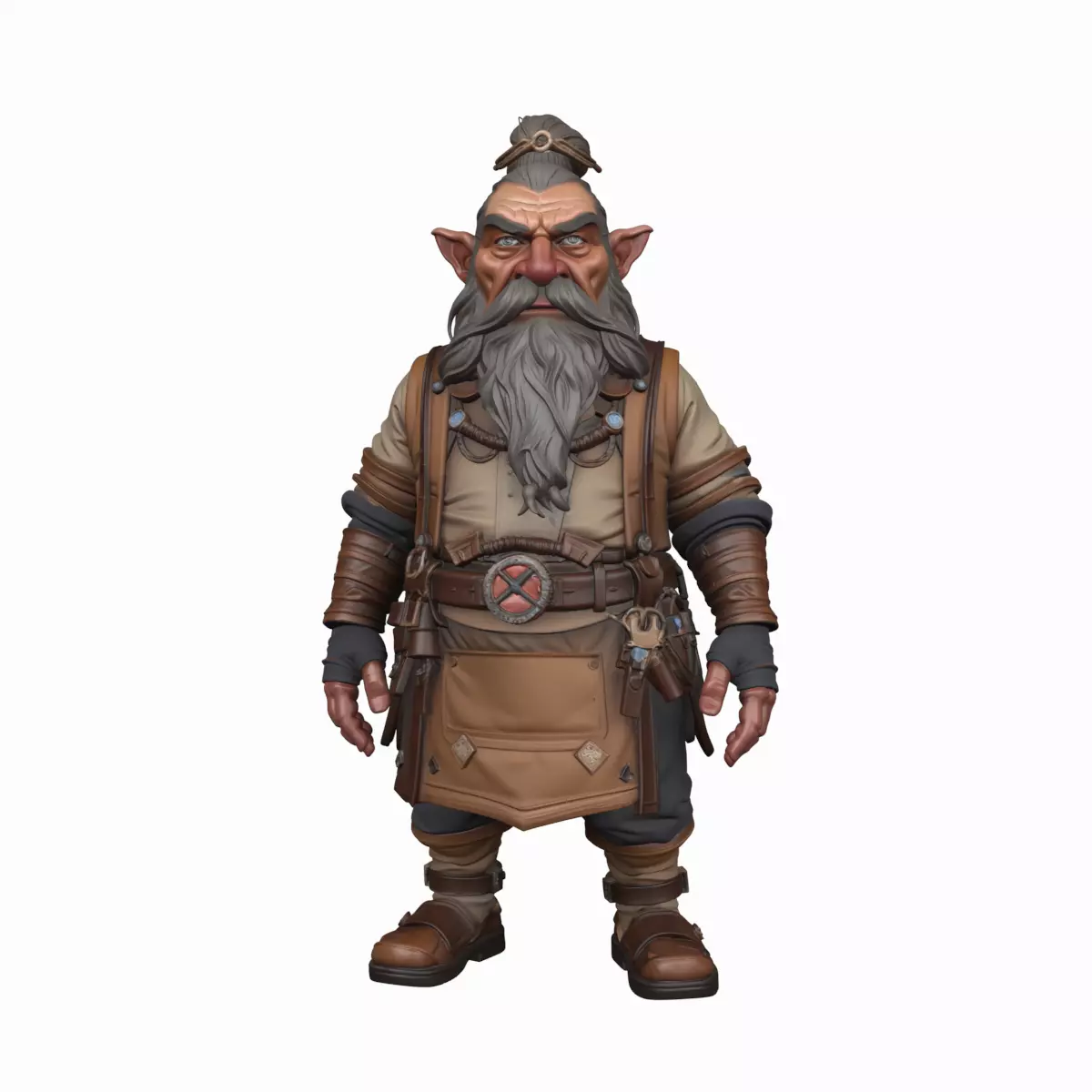 Highly Detailed Ornate World of  Dwarf Jeweler 3D Model 3D model_0