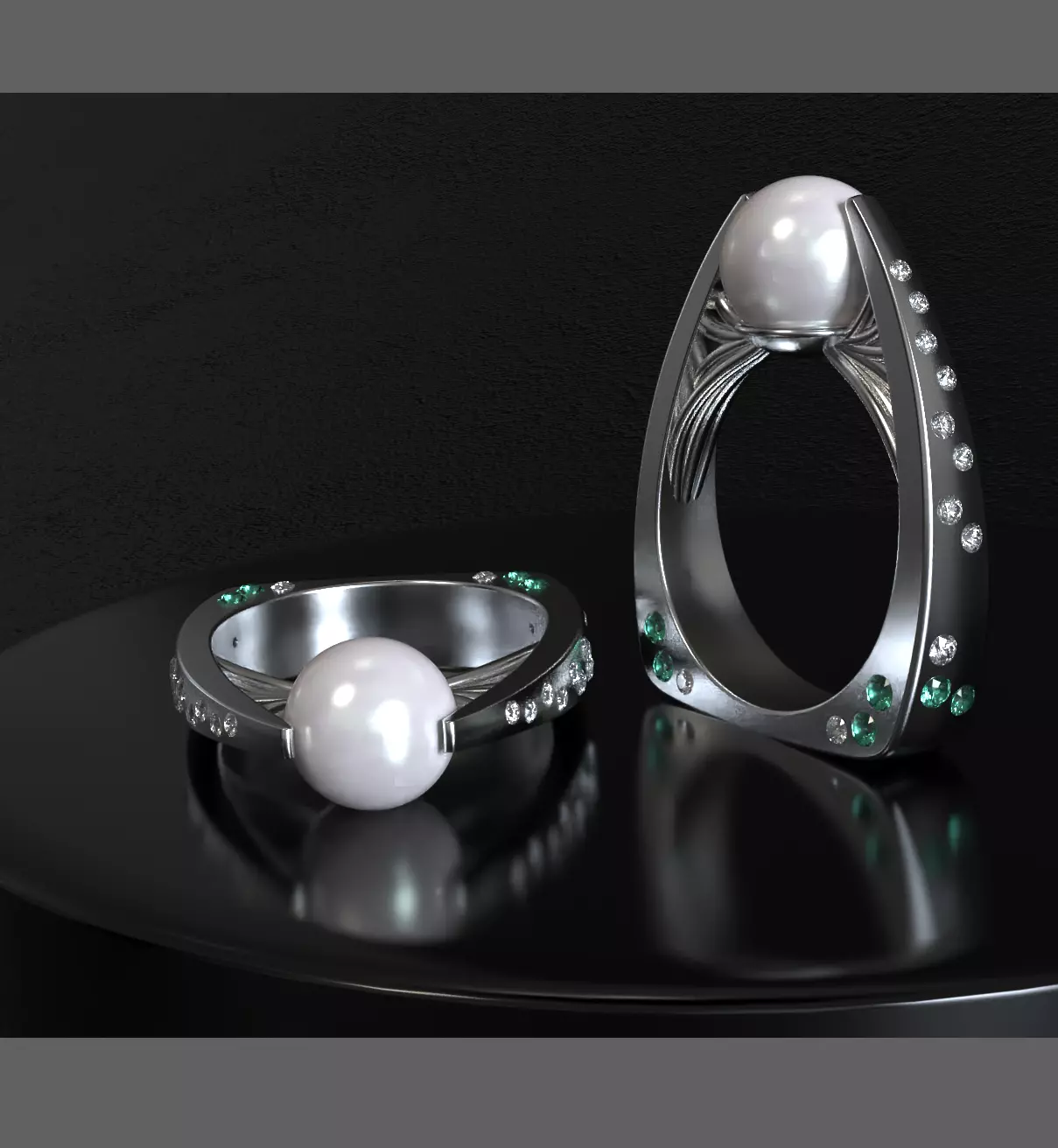 pearl ring Free 3D print model_0