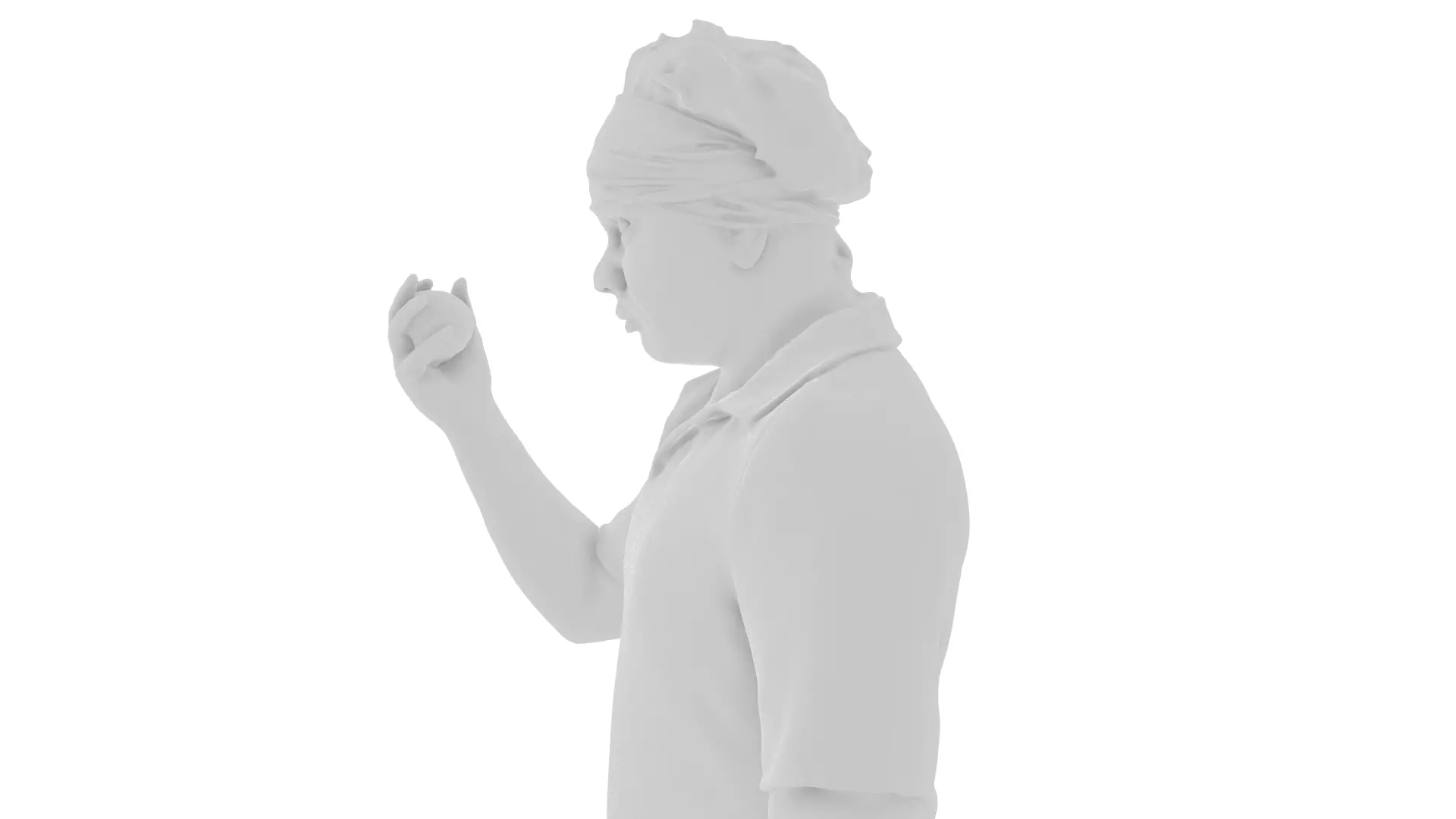 Cricket Bowler 3D Scanned Model of a Player in Action Pose 3D model_9