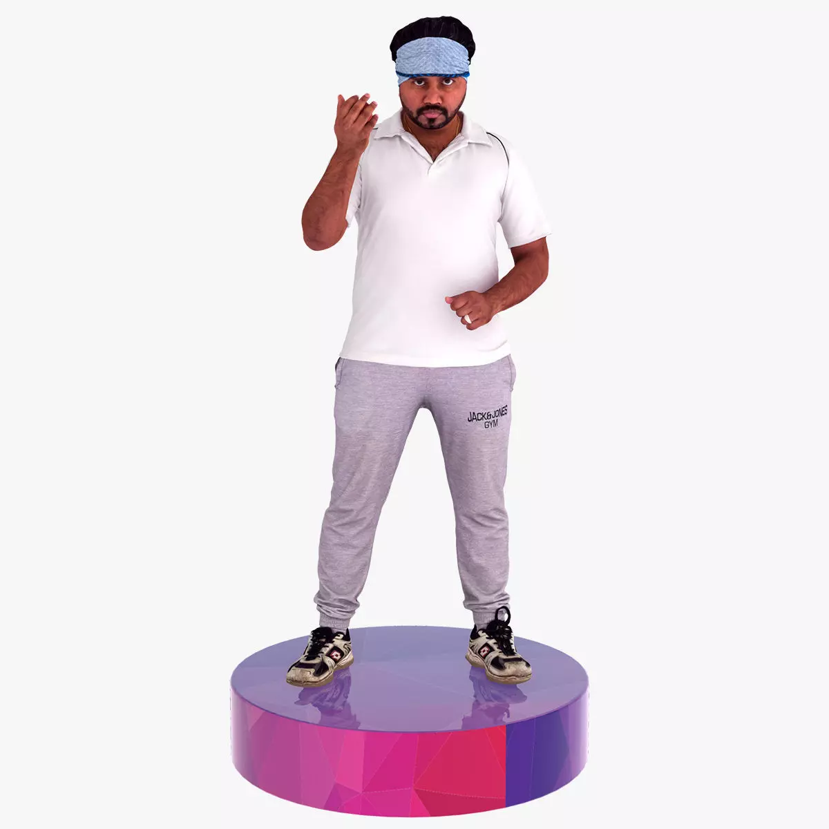 Cricket Bowler 3D Scanned Model of a Player in Action Pose 3D model_0