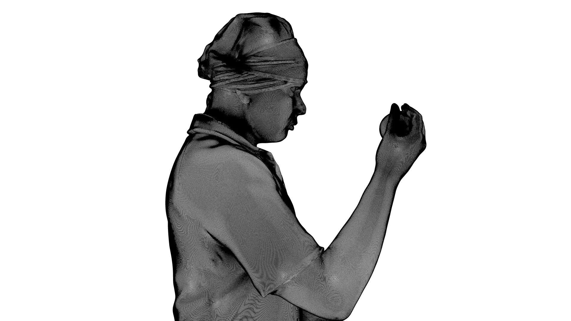 Cricket Bowler 3D Scanned Model of a Player in Action Pose 3D model_7