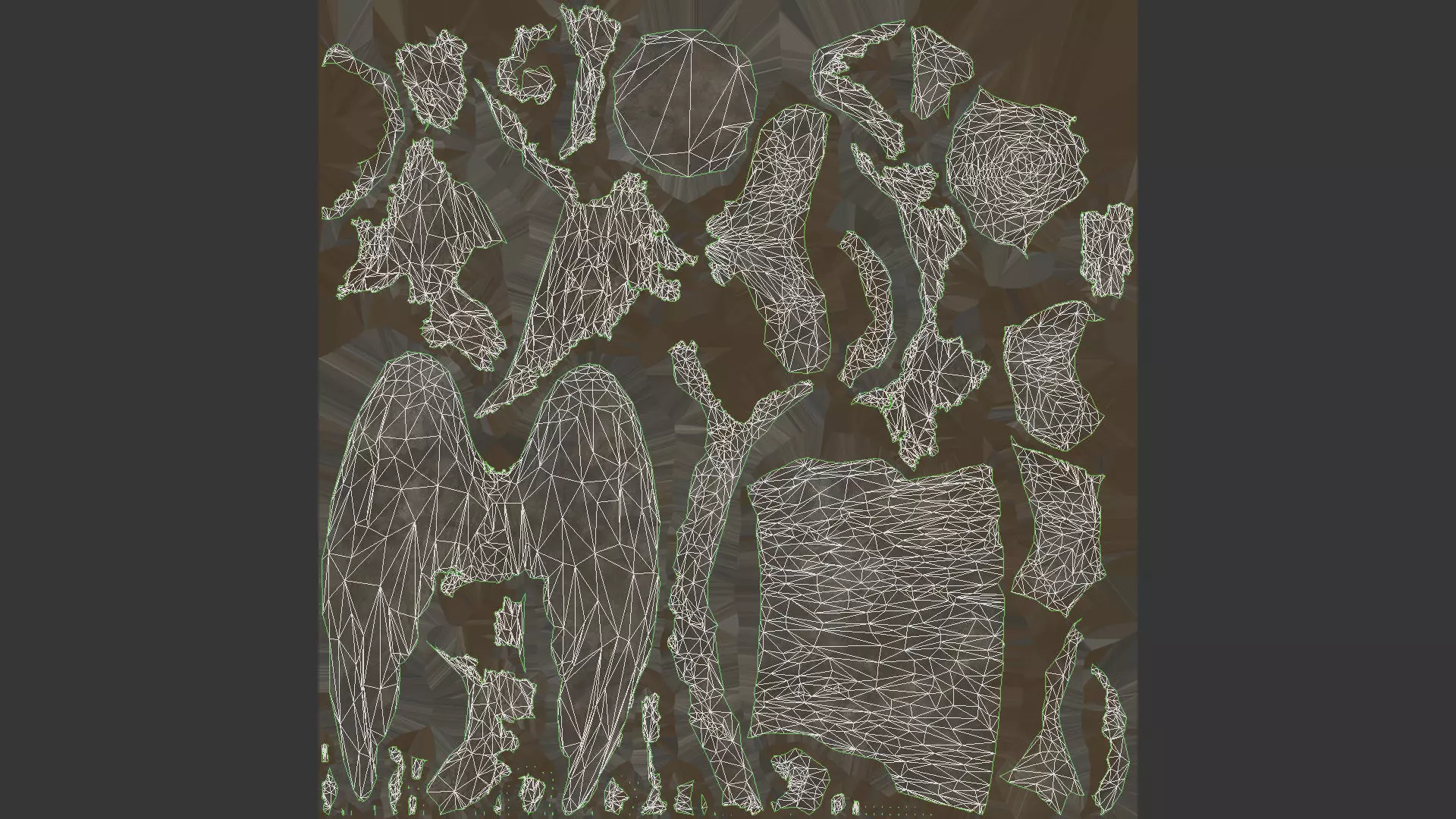 Monk Angel Statue PBR Low-poly 3D model_11