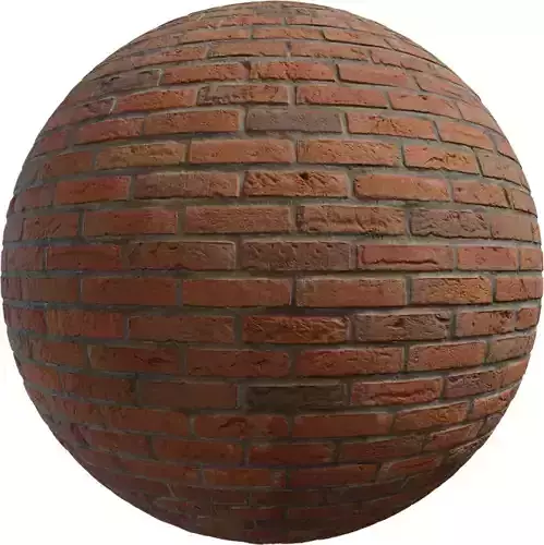 Handmade Red Brick Wall PBR Material 