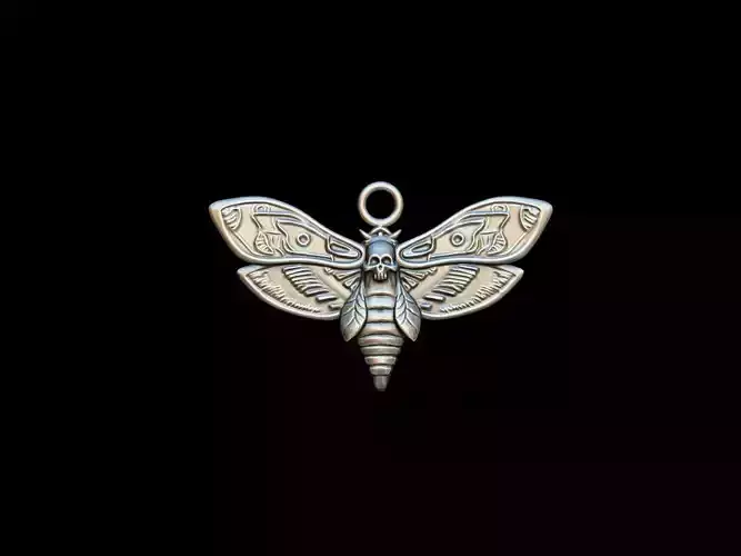 Gothic Moth Pendant