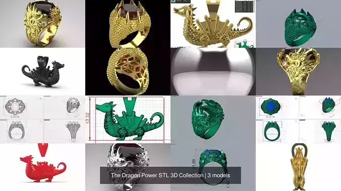 The Dragon Power STL 3D Collection