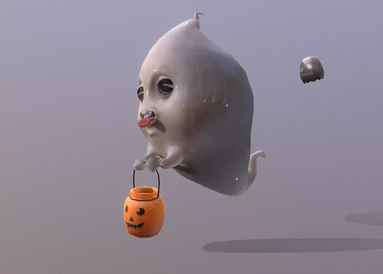 LITTLE FUNNY GHOST Dancing Fbx Pbr Animated 3D model_2