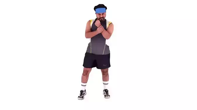 Male Kabaddi Player 3D Scanned Model Sports Character