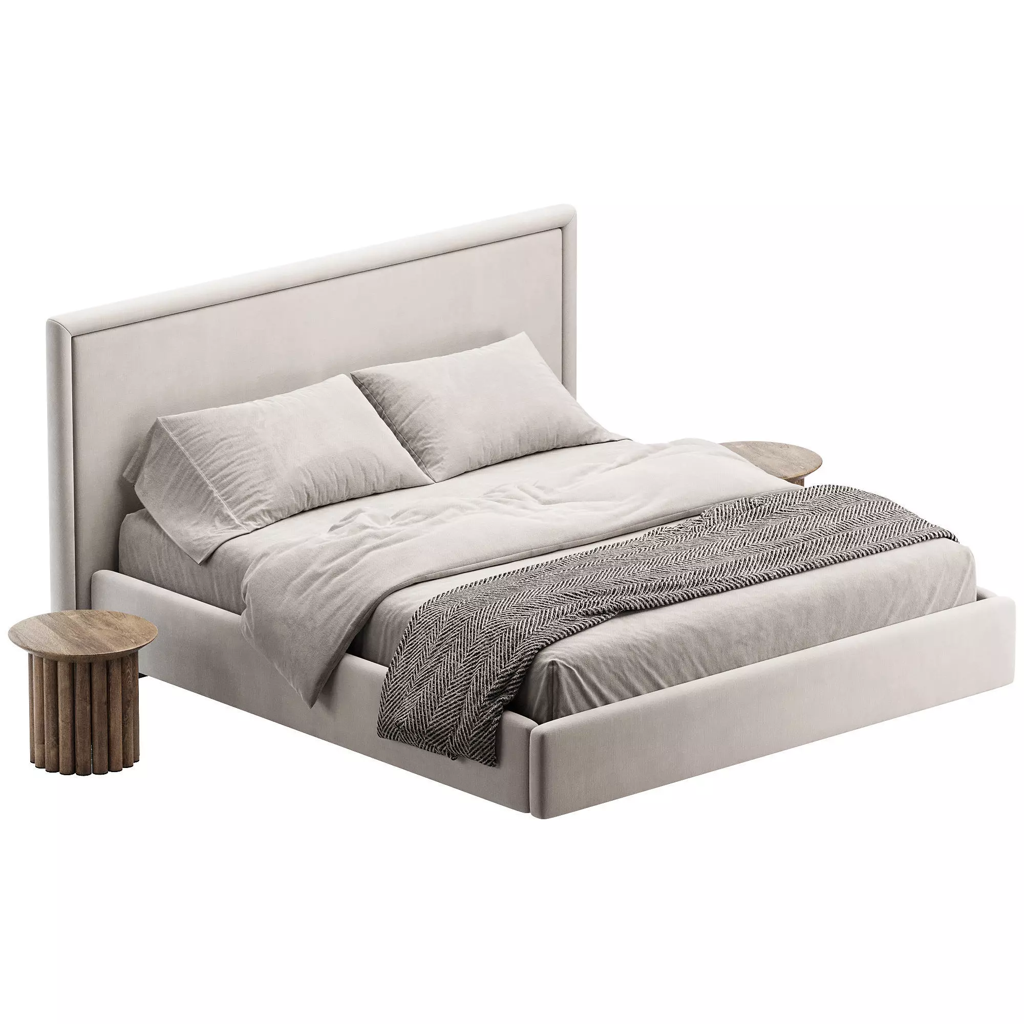 Coolum Bed Frame Low-poly 3D model_1