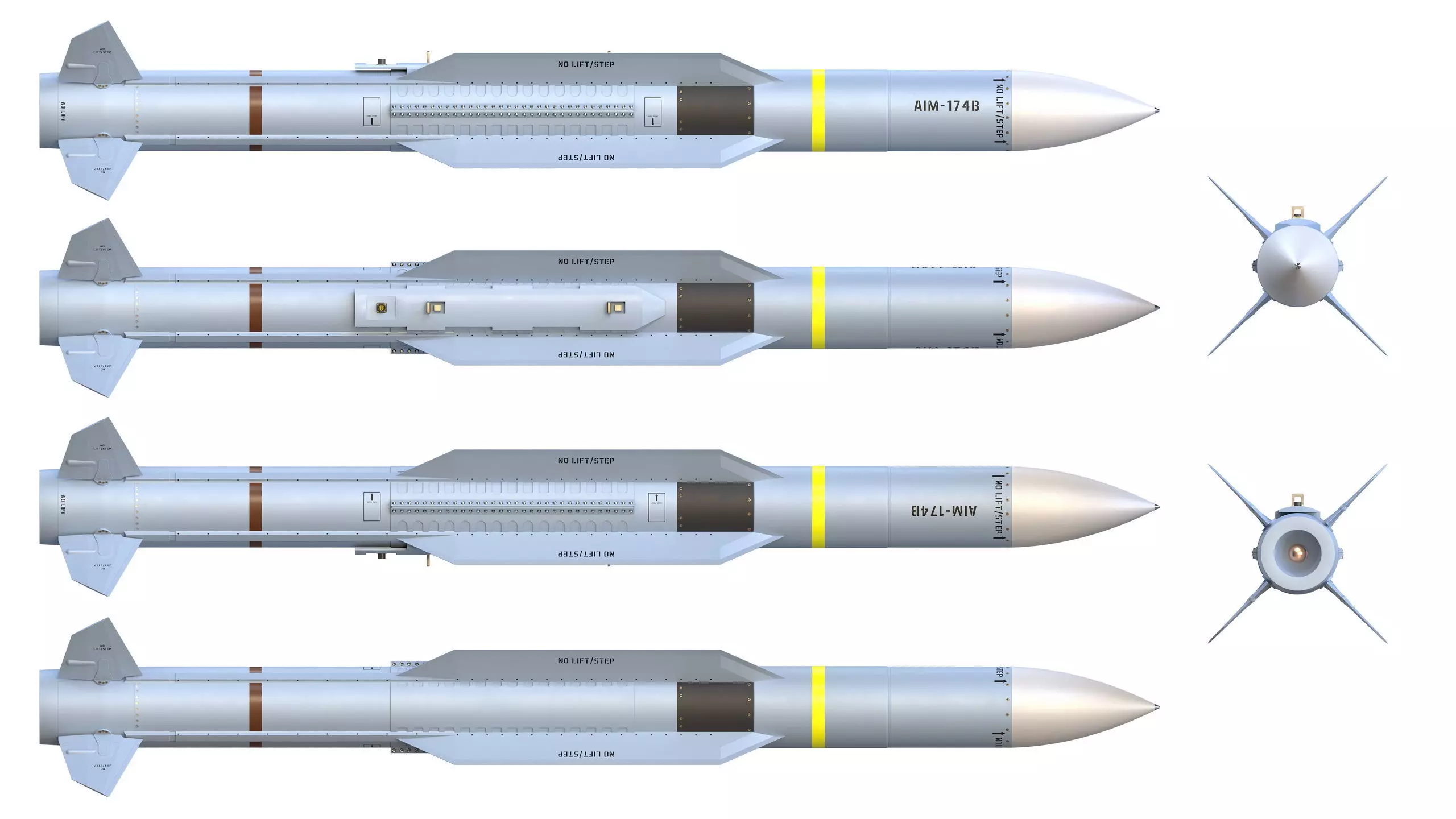 AIM-174B Gunslinger Missile 3D model_13
