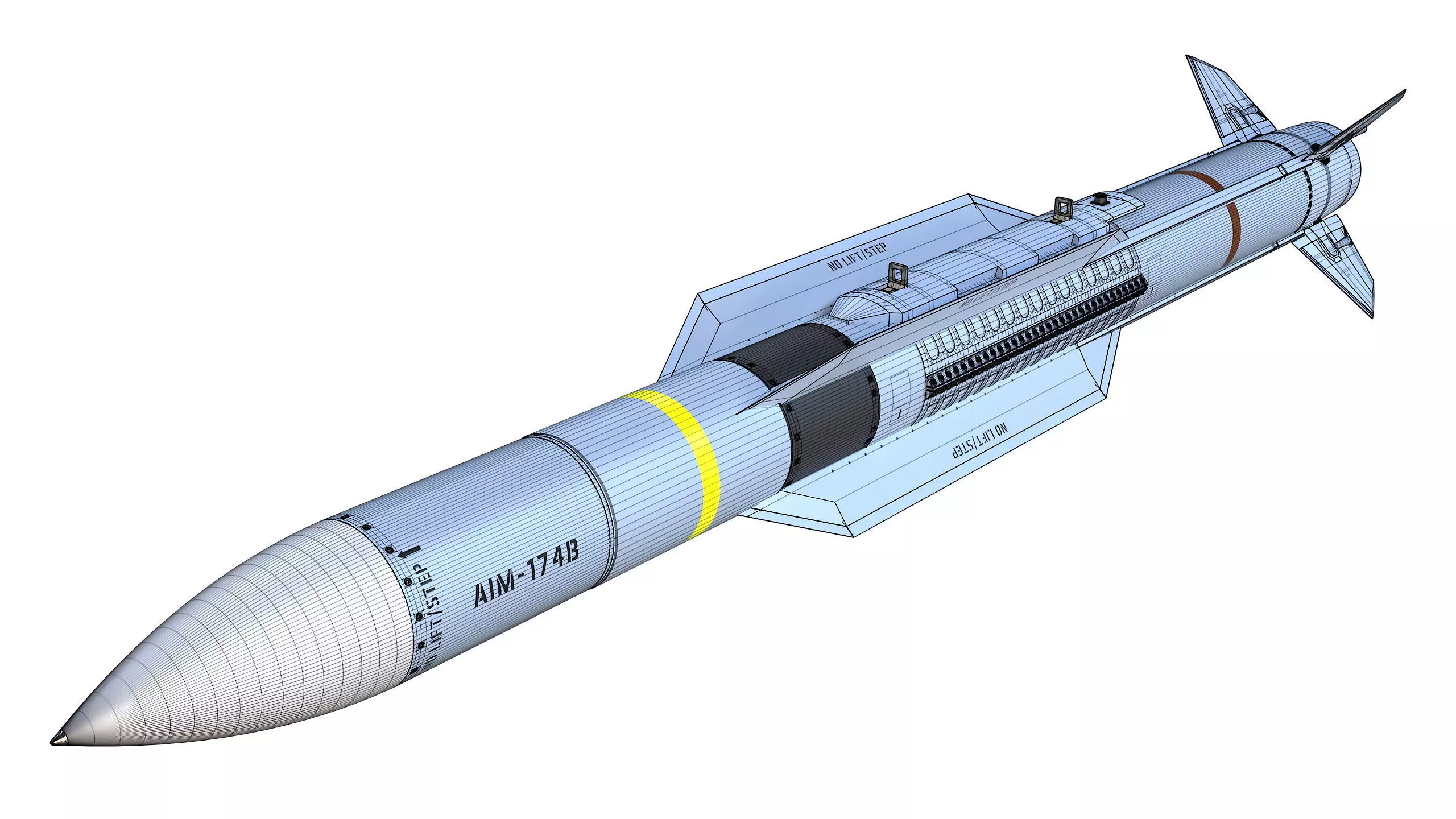 AIM-174B Gunslinger Missile 3D model_14