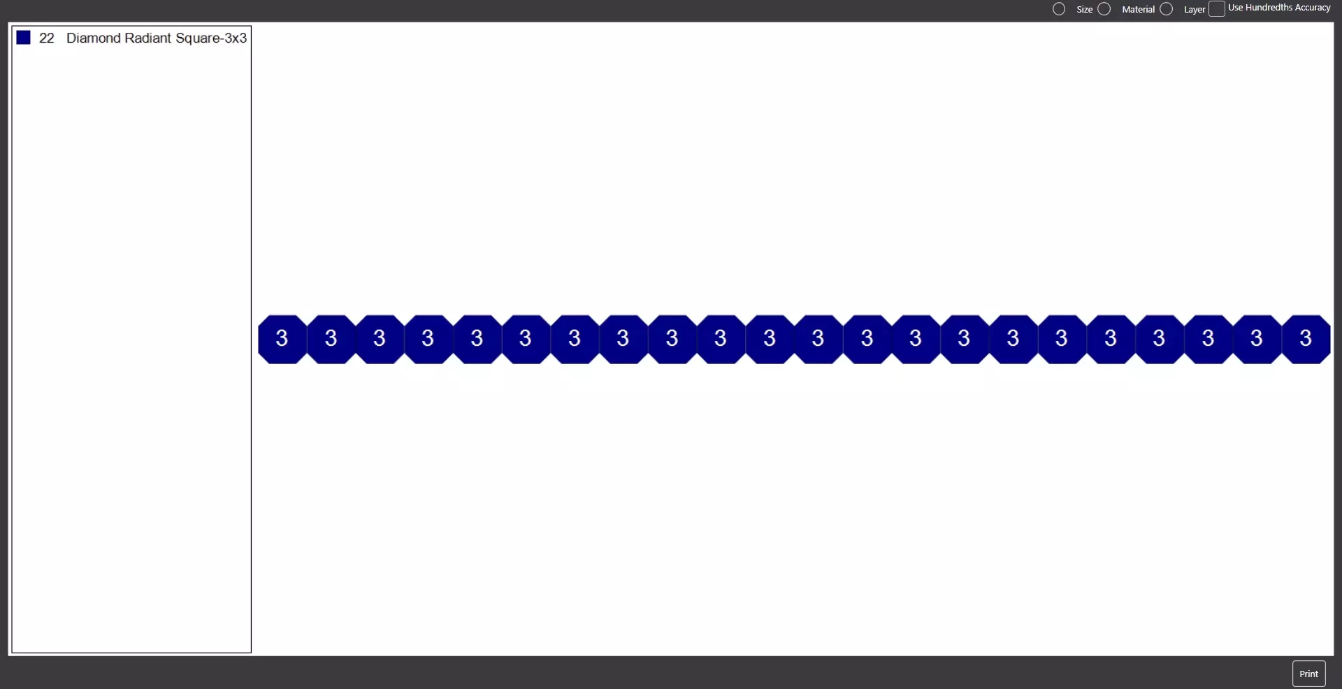 Channel Set Radiant Square eternity ring w bead N05 3036CT EU54 3D print model_13