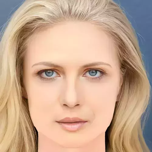 Gabby West Head - No Hair - Low poly head for game