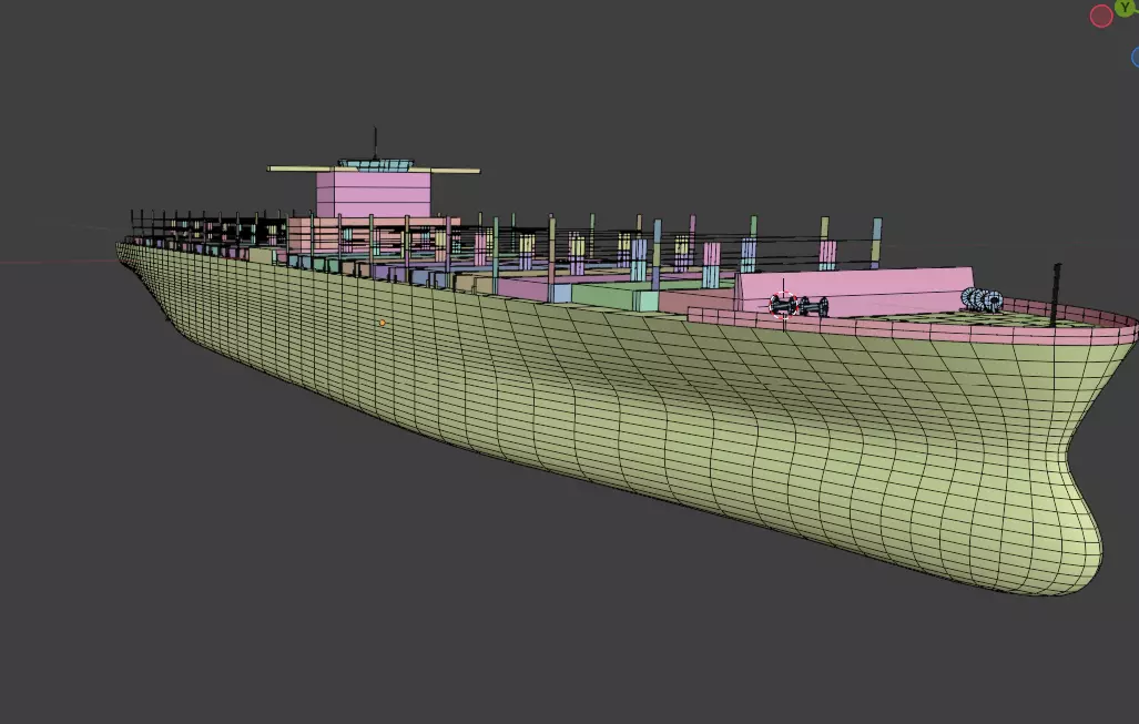 Nuclear Cargo Ship 3D Printable 3D print model