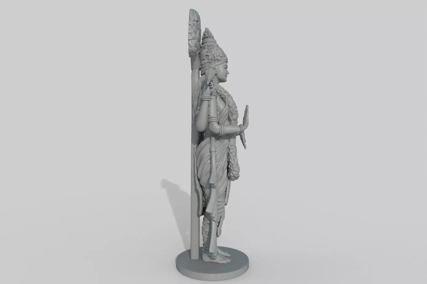 Kannika Parameswari  3D Printable Goddess Sculpture 3D print model_2
