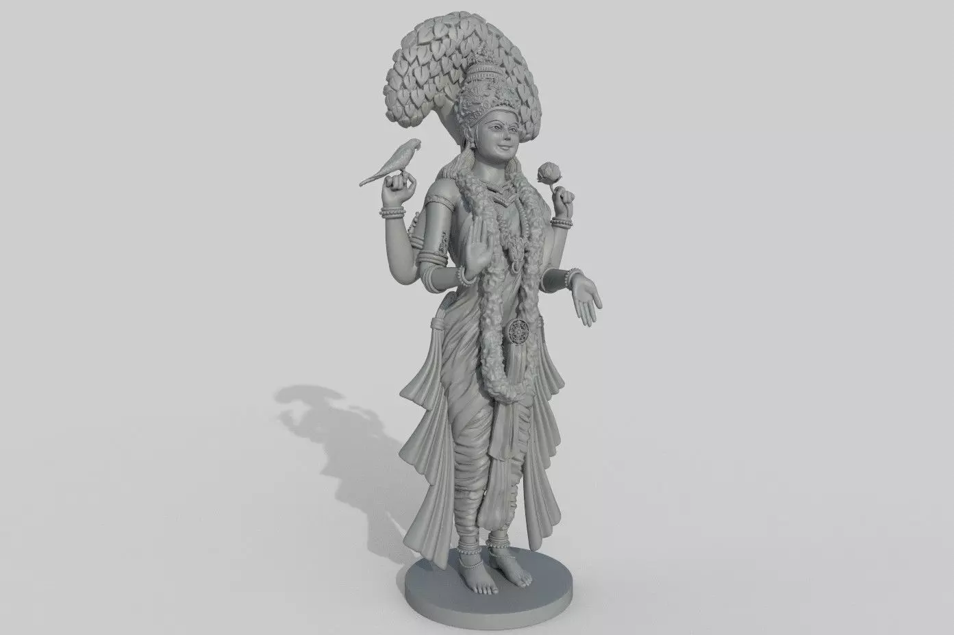 Kannika Parameswari  3D Printable Goddess Sculpture 3D print model_1