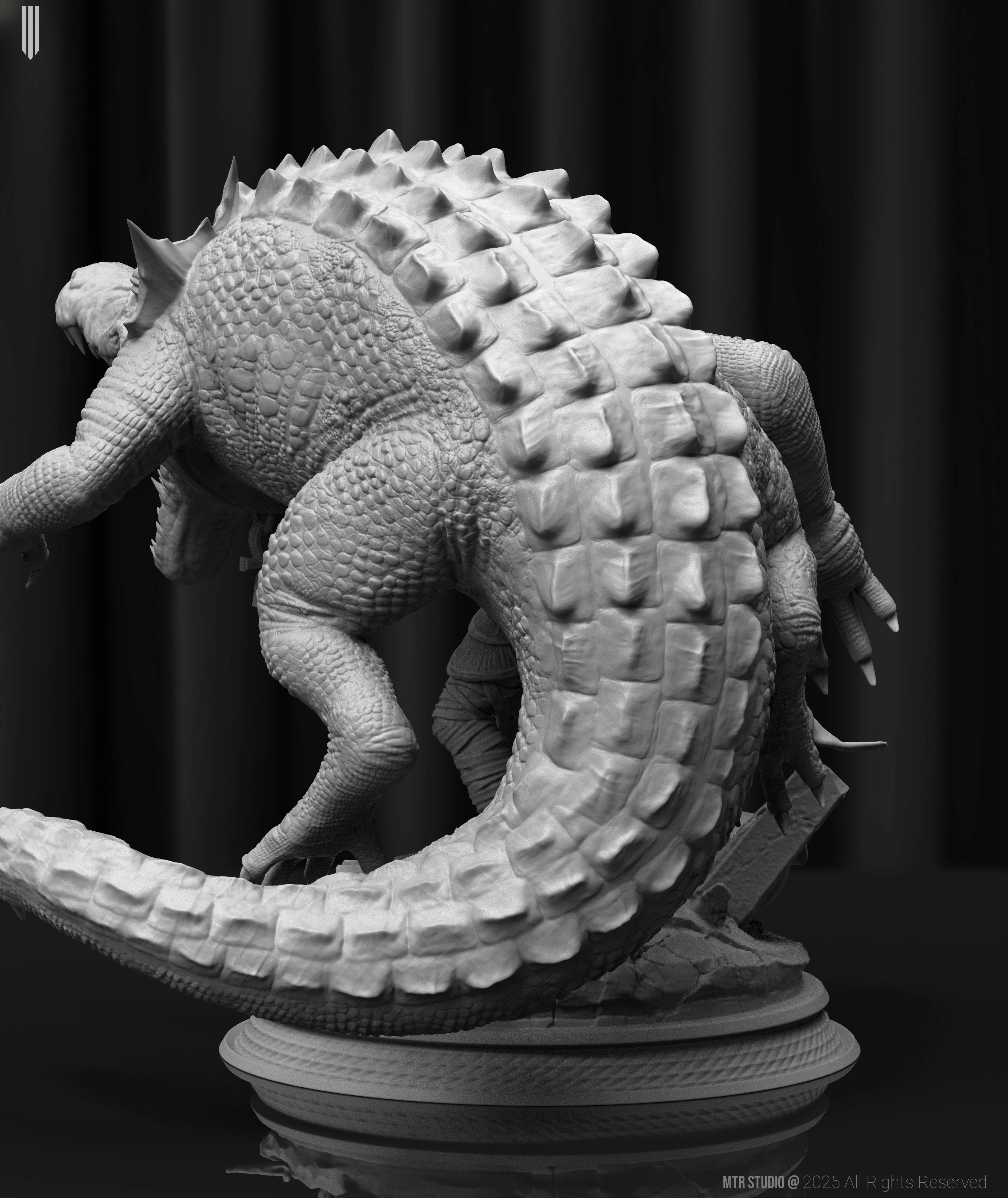 Epic Egyptian Mummy Warrior Sobek Monster 3D print model_1