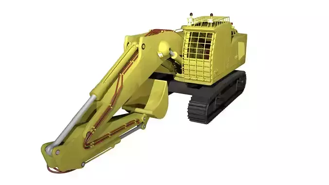 Low Poly Industrial Heavy Machinery Model