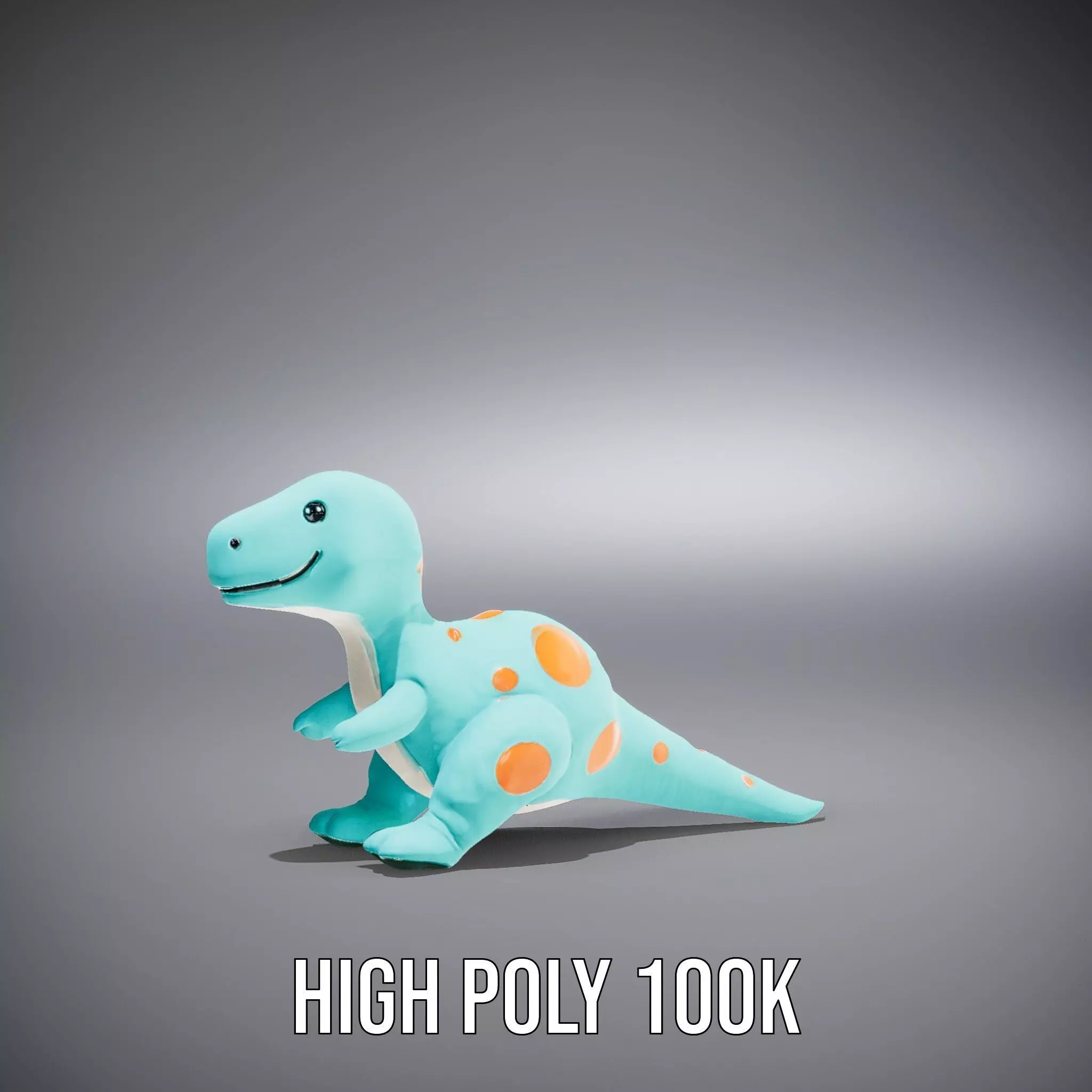 Spotted Teal Dinosaur model pack Low-poly 3D model_9